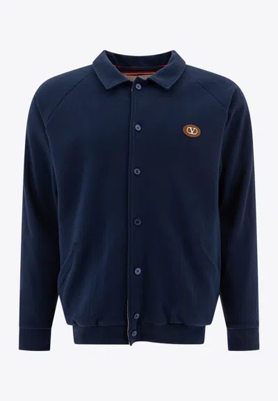 VALENTINO LOGO-PATCH OVERSHIRT