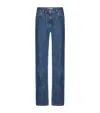 Valentino Mid-rise Straight Leg Cotton Jeans In Blue