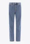 Valentino Designer Jeans Featuring Rivet Detailing In Blue