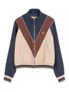Valentino Garavani Zip-up Sweatshirt With Vlogo Patch In Neutrals