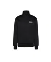 Valentino Logo-patch Zipped Sweatshirt In Black