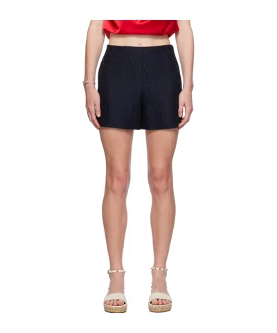 Valentino Toile Iconographe-patterned Shorts In 598 Navy