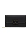 Valentino Logo Pattern Shoulder Bag In Black