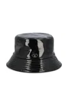 Valentino Logo Plaque Bucket Hat In Nero/black Ruthenio