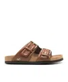 Valentino Garavani Sandali In Pelle Con Logo V Logo In Brown