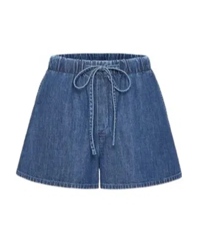 VALENTINO VALENTINO DRAWSTRING DENIM SHORTS