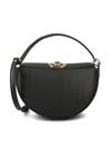 Valentino Vlogo Signature Leather Crossbody Bag In Black