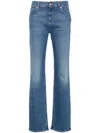 Valentino Logo-plaque Jeans In Blue