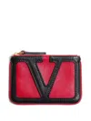 Valentino Logo Plaque Leather Cardholder