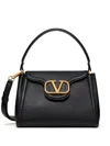 Valentino Elegant Mini Top Handle Handbag With Gold-tone Details In Black