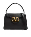 Valentino Elegant Mini Top Handle Handbag With Gold-tone Details In Black
