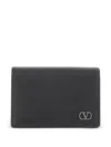 Valentino Logo-plaque Leather Wallet In Black