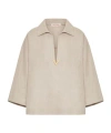 Valentino Linen Blouse In Nude
