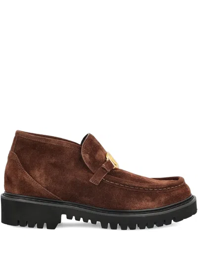 VALENTINO GARAVANI LOGO-PLAQUE LOAFERS
