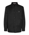 Valentino Virgin Wool Jacket With Metal V-detail In Black