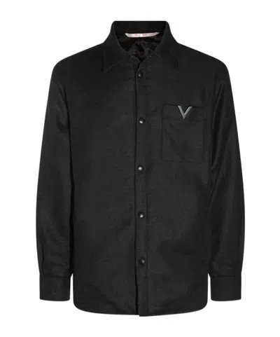 VALENTINO VALENTINO LOGO PLAQUE LONG-SLEEVED JACKET