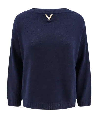 VALENTINO VALENTINO LOGO PLAQUE LONG-SLEEVED JUMPER