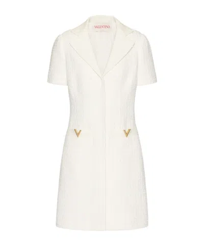 Valentino Logo-plaque Minidress In White