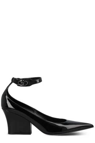 Valentino Garavani Black Leather Platforms Pumps