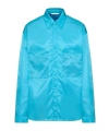 Valentino Shirt Jacket Nylon Chest Pockets In Blue