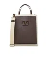 Valentino Vlogo Signature Canvas Tote In Brown