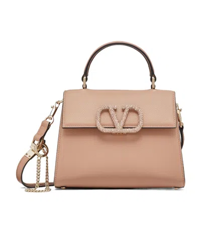 Valentino Garavani Logo-plaque Tote Bag In Pink