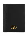 Valentino Portafoglio Vlogo In Pelle Nera Donna In Black