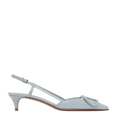 VALENTINO GARAVANI LOGO POINTED HIGH-HEELED SINGLE-LAYER SHOES