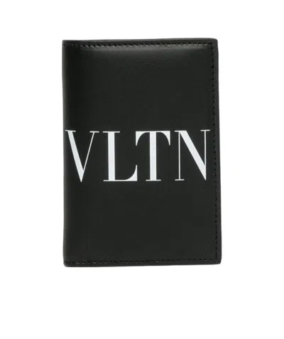 Valentino Garavani Logo-print Bi-fold Wallet In Black