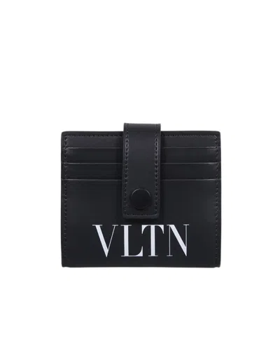 Valentino Garavani Logo-print Card Holder In Black