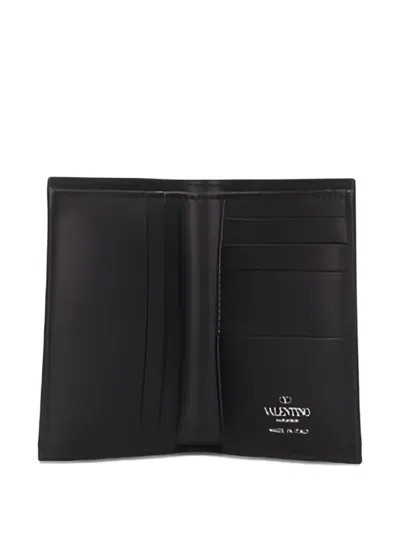 Valentino Garavani Logo-print Card Holder In Blue