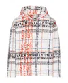 Valentino Printed Hooded Sweater Drawstring In White