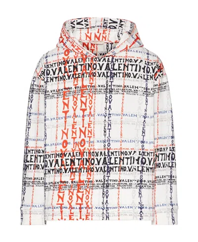 VALENTINO VALENTINO ALL-OVER PRINTED LONG-SLEEVED HOODIE