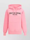 Valentino Pink Cotton Hoodie With Kangaroo Pocket