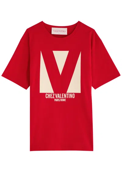 VALENTINO VALENTINO LOGO-PRINT COTTON T-SHIRT