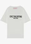 Valentino Cotton Crew Neck T-shirt With Graphic Print In Multicolor