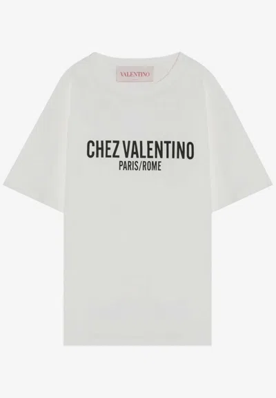VALENTINO LOGO-PRINT CREWNECK T-SHIRT