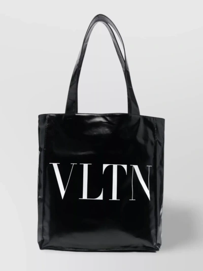 Valentino Garavani Logo-print Tote Bag In Black