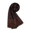 VALENTINO LOGO-PRINT FRAYED-EDGE SCARF