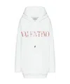 Valentino Logo-print Hoodie In White