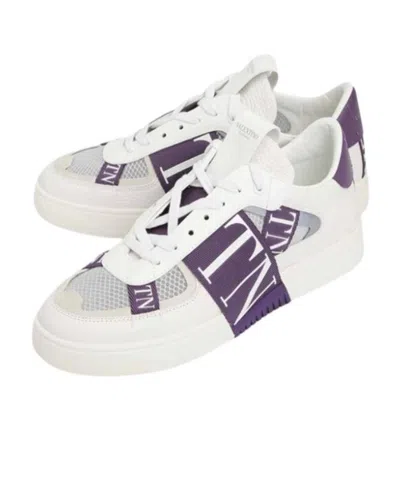 Valentino Garavani Logo-print Lace-up Sneakers In White