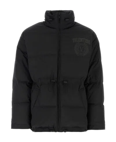 VALENTINO VALENTINO LOGO PRINTED ZIPPED PADDED JACKET