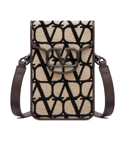 Valentino Garavani Logo-print Shoulder Bag In Neutrals