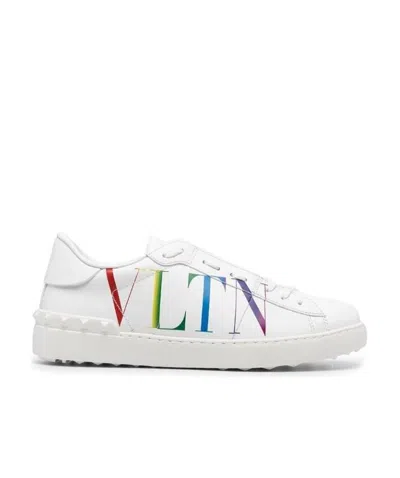 Valentino Garavani Logo Print Sneakers In White