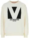 Valentino Garavani Women Ivory Cotton Sweatshirt In White