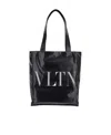 Valentino Logo-print Tote Bag In Black