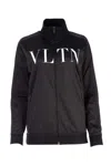 Valentino Logo Print Work Jacket In Black