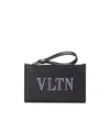 Valentino Logo-print Zipped Wallet In Black