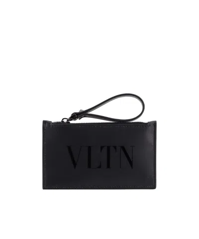VALENTINO GARAVANI VALENTINO VLTN PRINTED ZIPPED CARD HOLDER