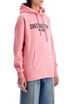 Valentino Pink Cotton Hoodie With Kangaroo Pocket In Rosa
